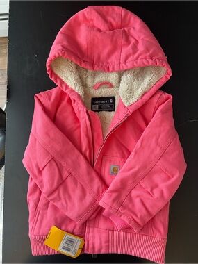 Carhartt Hot Pink Sherpa-Lined Hooded Jacket